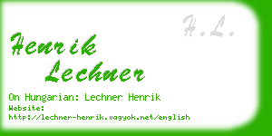 henrik lechner business card